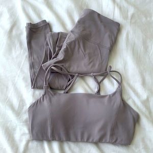 Athleta Leggings XS and Sports Bra S Lavender
